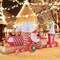 11Ft Christmas Train Inflatable - Inflatable Christmas Decorations with Santa Claus and Gingerbread Man - Blow Up with Built-in LED Lights for Outdoor Lawn Garden Yard Decor